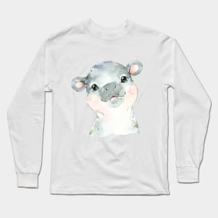 Adorable Baby Hippo! Long Sleeve T-Shirt